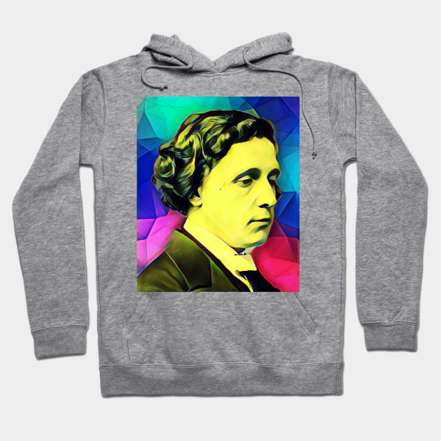 Lewis Carroll Colourful Portrait | Lewis Carroll Artwork 7 Hoodie by JustLit